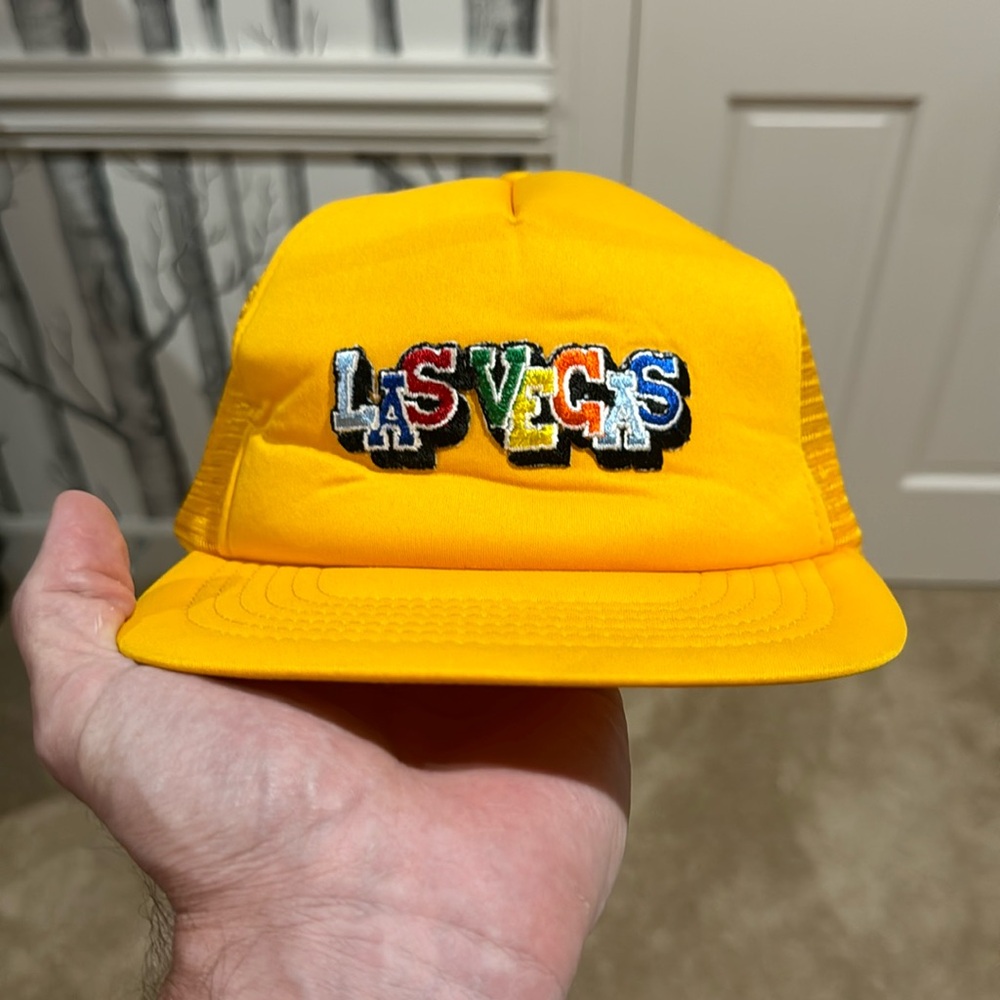 Vintage Las Vegas Yellow Trucker Hat